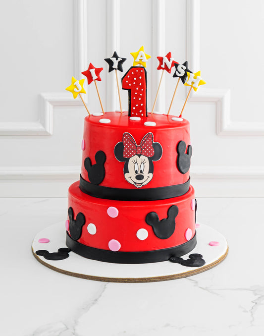 Mickey Mouse Tier Cake - Creme Castle