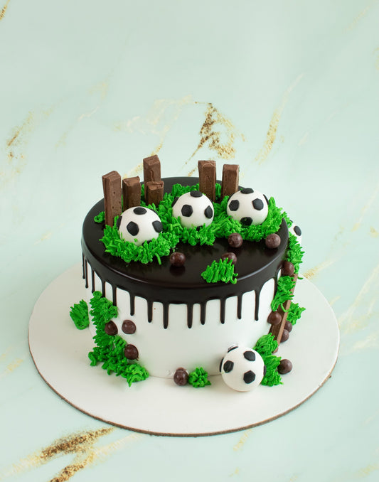 Football Drip Cake - Creme Castle