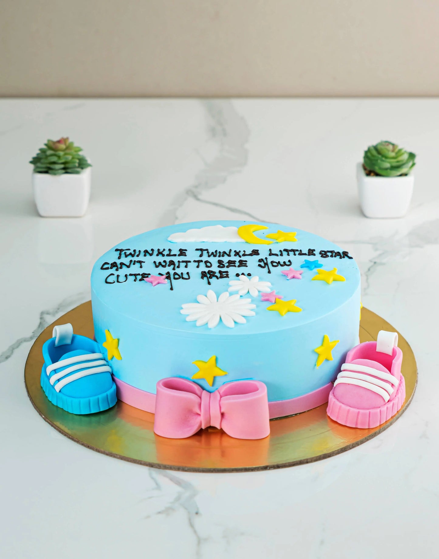 Baby Shower Cake. Baby Shoes Cake. Noida & Gurgaon