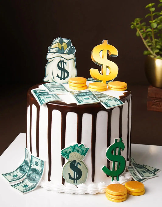 Dollar and Money Design Cake Creme Castle