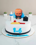 Boss baby White Design Cake