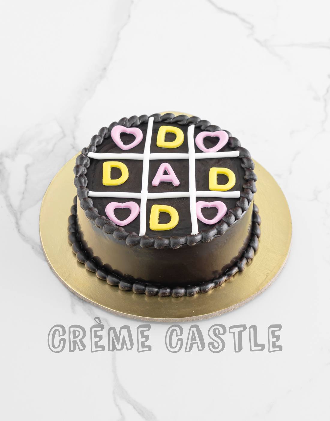 Classic White And Gold Birthday Cake For Dad | bakehoney.com