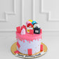 Pinky Drip Design Cake - Creme Castle