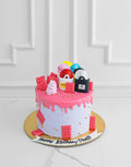 Pinky Drip Design Cake