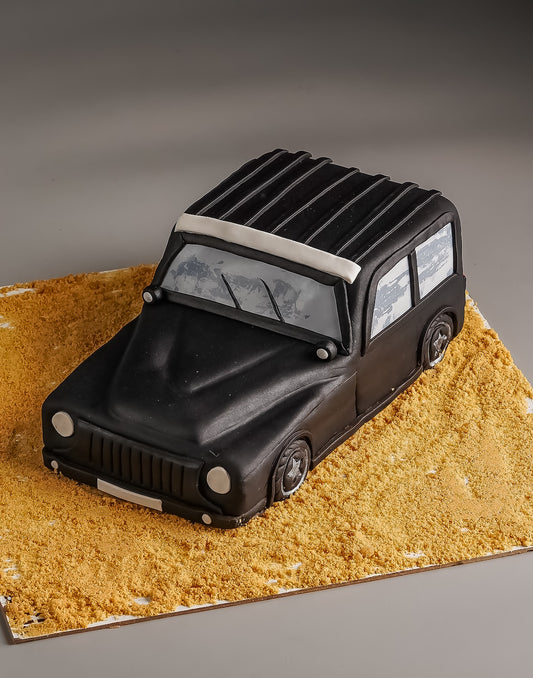 Thar Jeep Shape Design Cake