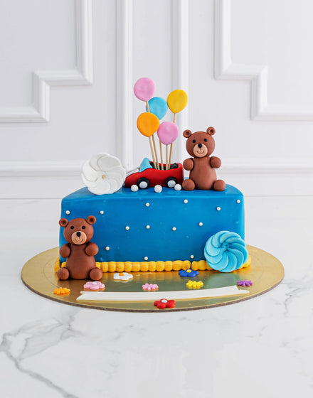 Teddy Design Half Birthday Cake