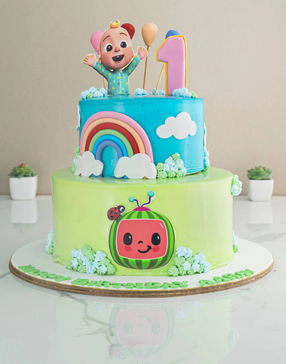 First Birthday Cake | Cocomelon, Princess theme β Creme Castle
