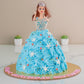 Blue Barbie Doll Cake - Creme Castle