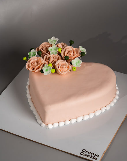 Peachy heart Cake