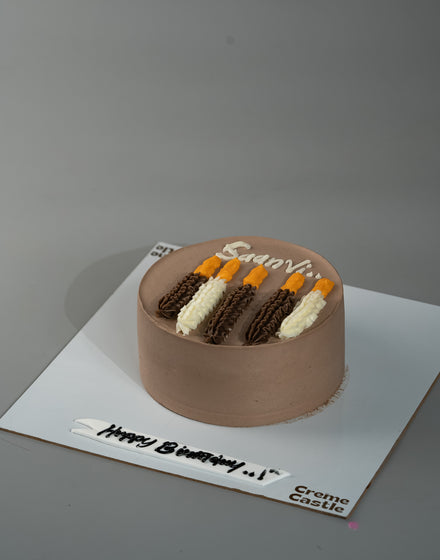 Lit up Candles Cake - Creme Castle