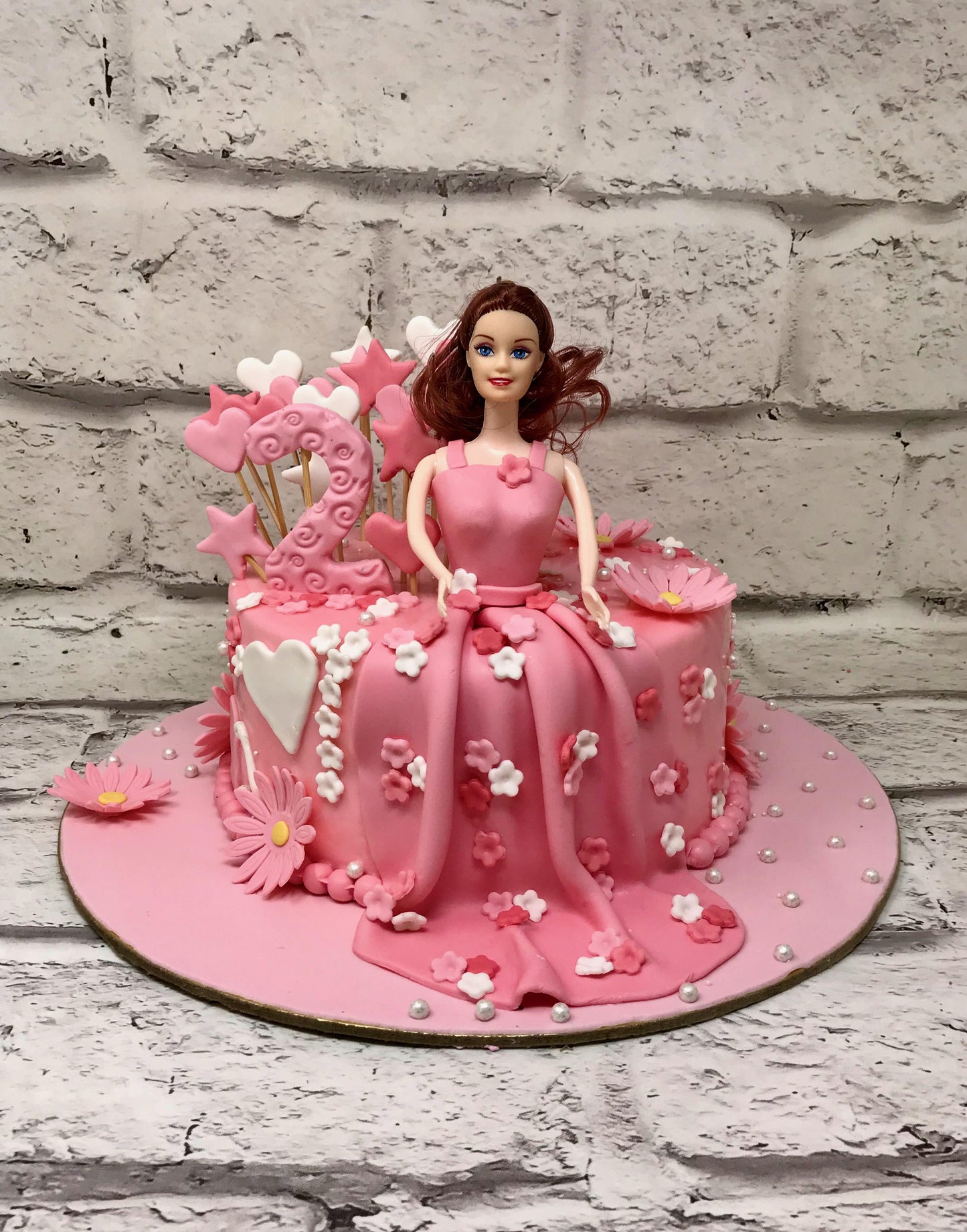 Pink Gown Cake - Creme Castle