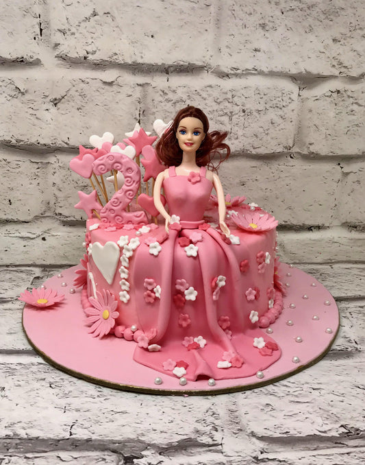 Pink Gown Cake - Creme Castle