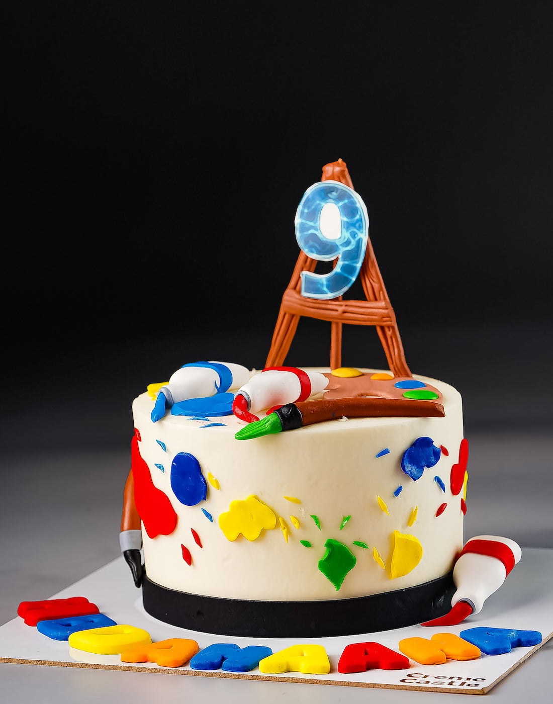 Painting Theme Cake with Canvas by Creme Castle