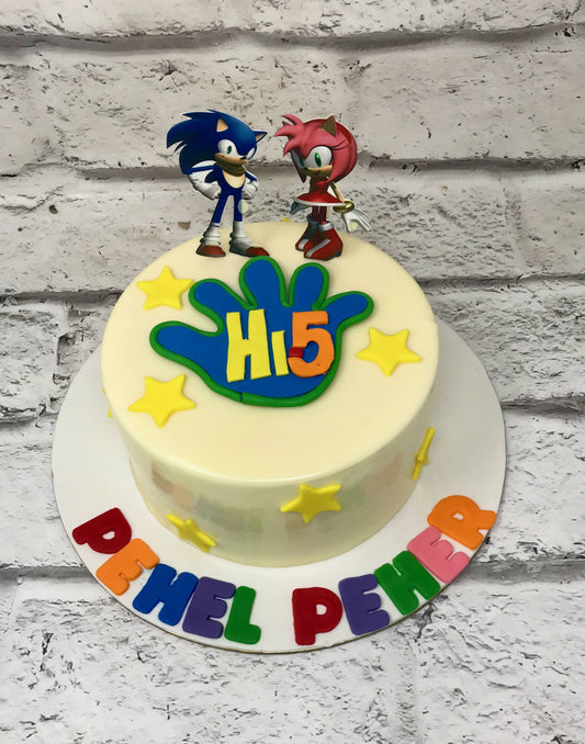 Sonic and Amy Cake - Creme Castle