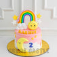 Rainbow and Sun Cake Creme Castle