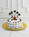 Stars and Guitar Cake