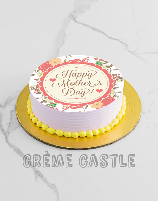 Vintage Mothers Day Cake Creme Castle