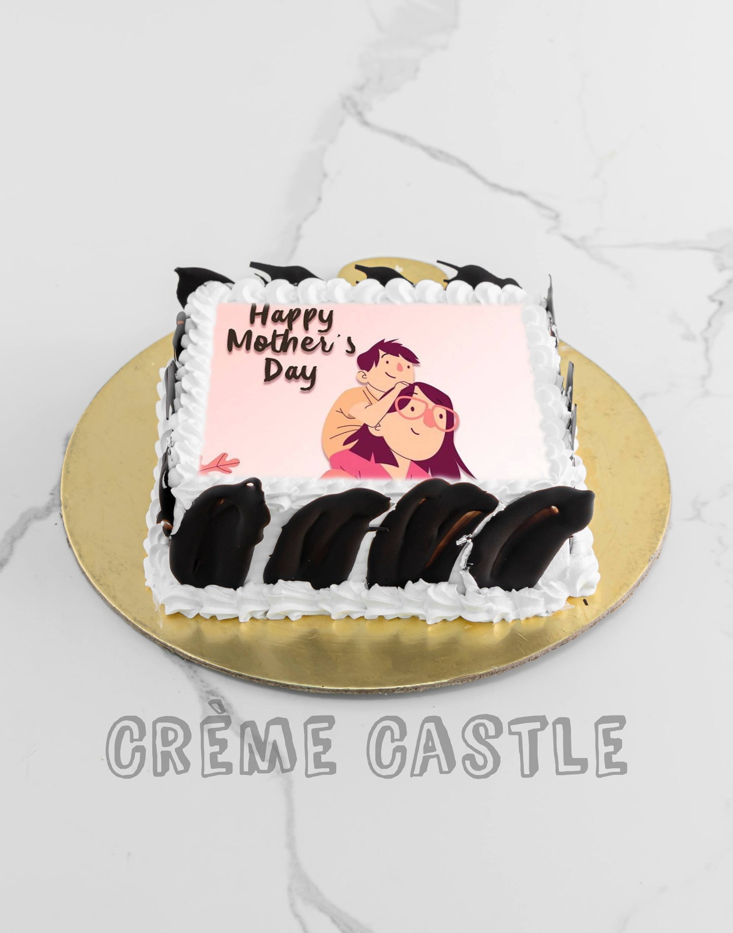 Mom Son Love Cake Creme Castle