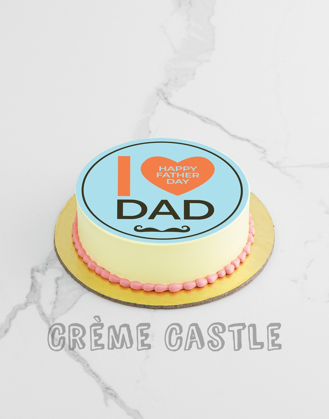 Pineapple I love dad cake Creme Castle