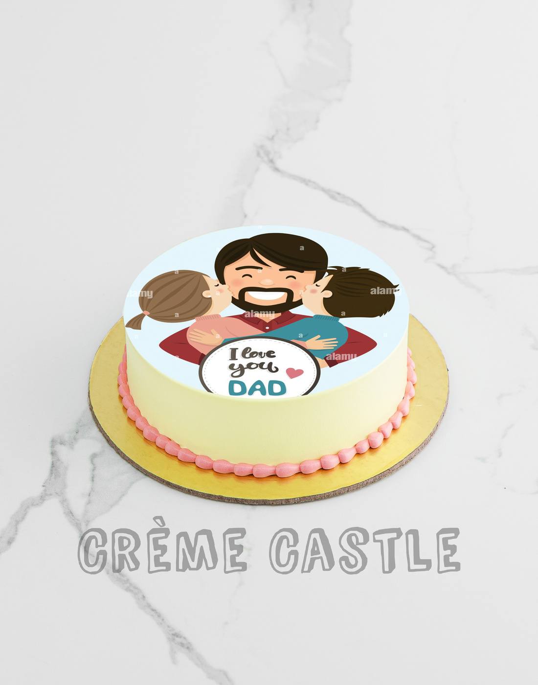 Pineapple Fathers Day Kids Cake Creme Castle