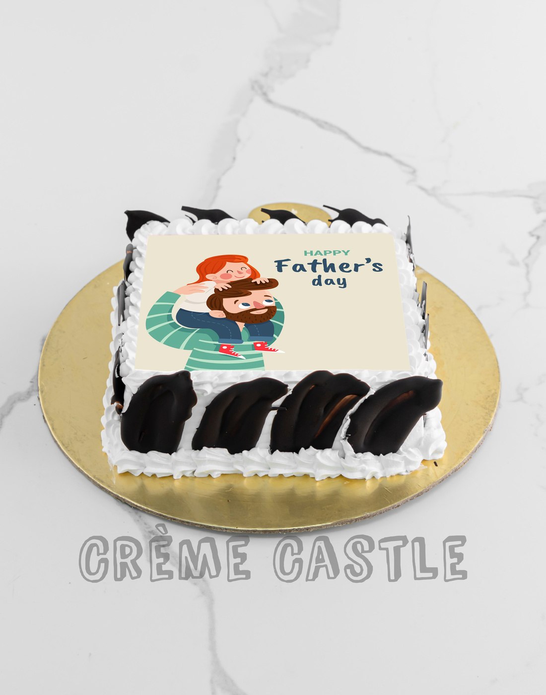 Fathers Day Girl Piggyback Cake