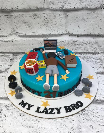 Workaholic Cake with Food by Creme Castle