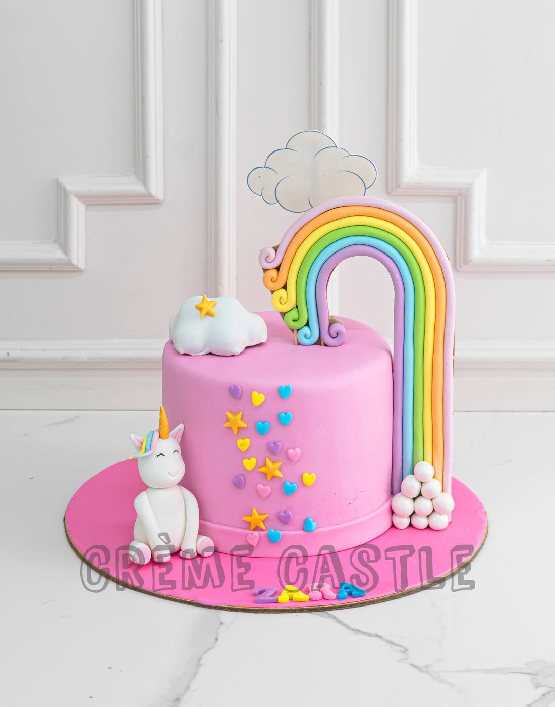 Pastel Unicorn Cake Creme Castle