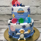 Space theme Cake with Astronaut by Creme Castle