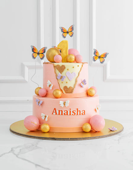 Butterfly Cake in 2 Tier by Creme Castle