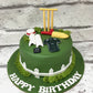 Cricket Theme Cake in Green by Creme Castle