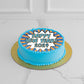 Blue New Years Photo Cake Creme Castle