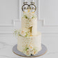 Ivory Gold Wedding cake | Creme Castle