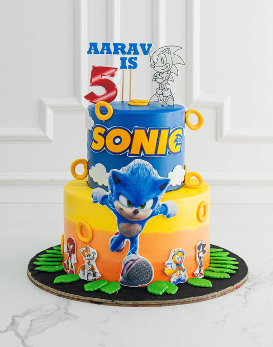 Super Sonic Tier Cake - Creme Castle