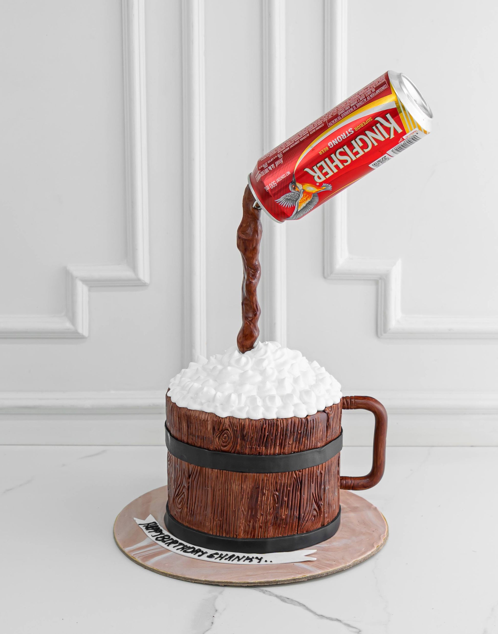 Beer Keg Falling Cake