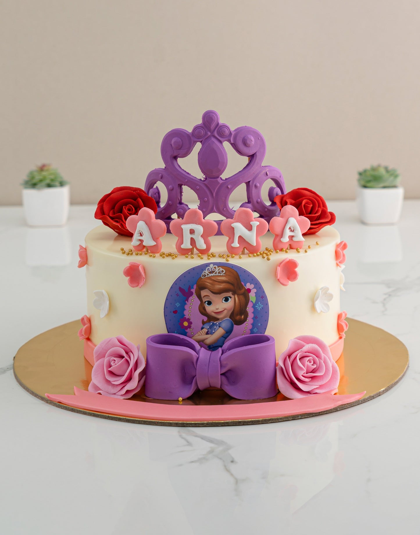 Sofia Cutout Cake