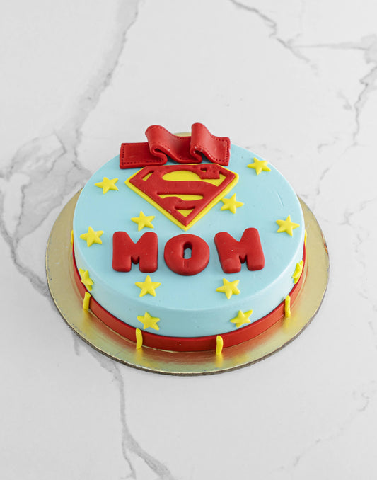 Superwoman Cake for Mom - Creme Castle