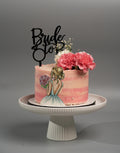 Pink Floral Bride to be Cake