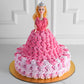 Barbie Pink Floral Cake