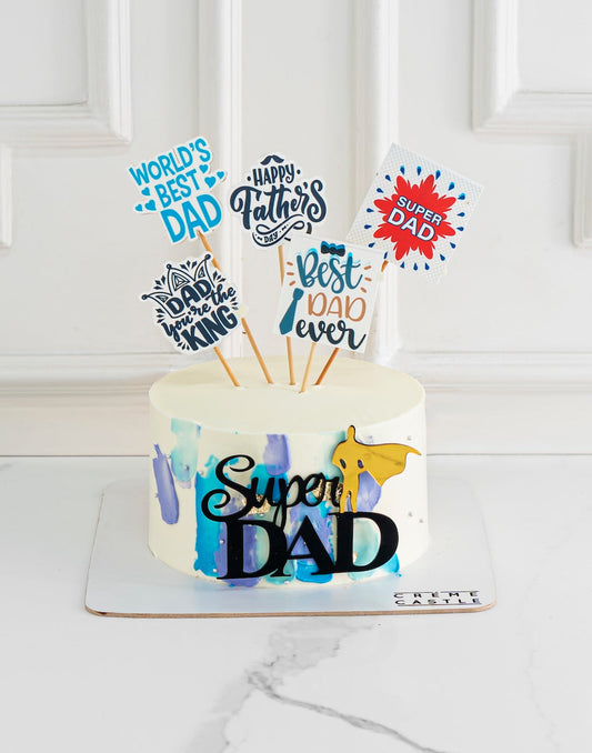 Super Dad Theme Cake