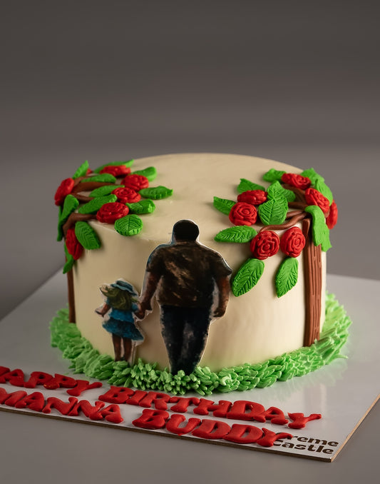 Father Daughter Theme Cake