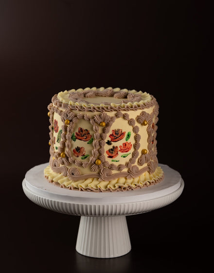 Vintage Handpainted Theme Cake