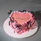 Heart Shape Ribbon Cake for Valentine's Day - Creme Castle