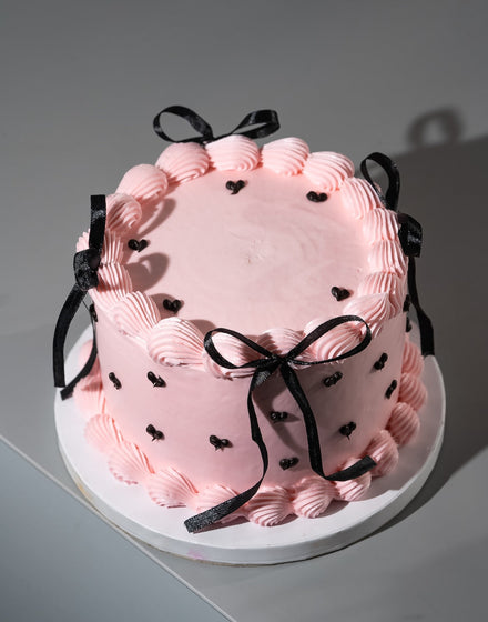Pink Vintage Anniversary Cake