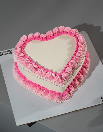 Heart Anniversary Cake - Creme Castle