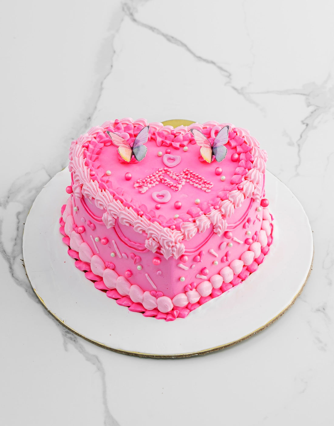 Pink Cintage Butterfly Cake