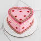 Vintage Pink Heart Cake