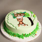 Monkey photo cake