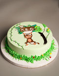 Cute Monkey Photo Birthday Cake for Kids