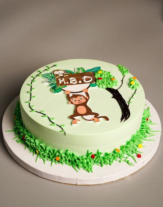 Monkey photo cake