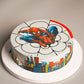 Spiderman photo cake